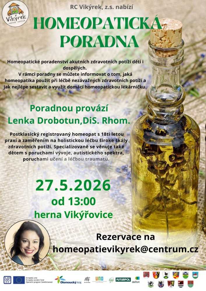 Homeopatická poradna - 27.5.2026