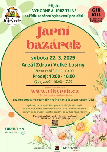  Jarní bazárek - 22.3.2025 (OBSAZENO)