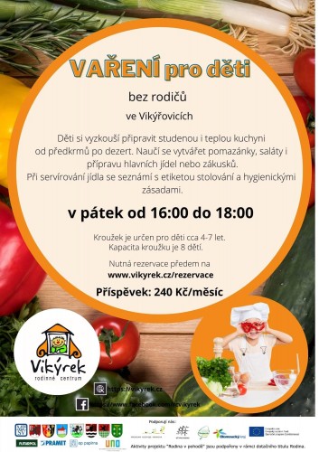  Pátek - Vaření pro děti - Vikýřovice