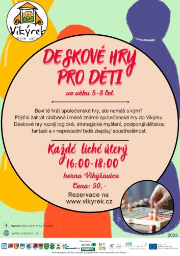  Úterý - Deskové hry pro děti - Vikýřovice