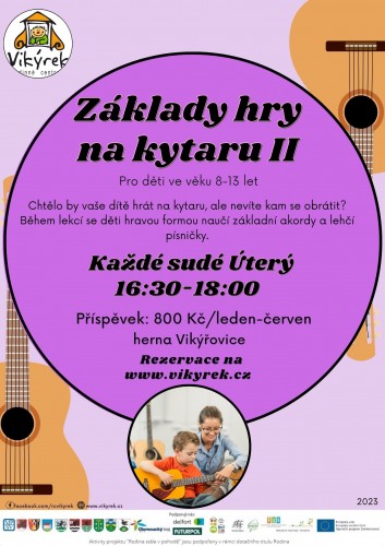  Úterý - Základy hry na kytaru II - Vikýřovice
