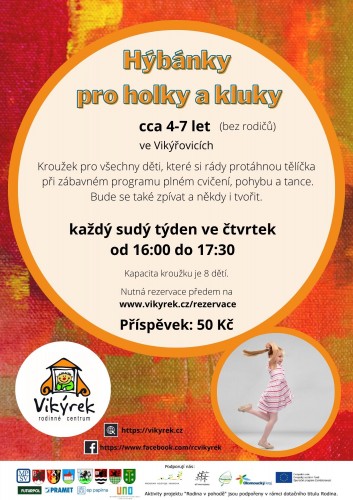  Čtvrtek- Hýbánky pro kluky a holky- Vikýřovice