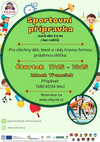  Čtvrtek -Sportovní přípravka (starší děti) - Třemešek (KAPACITA NAPLNĚNA)