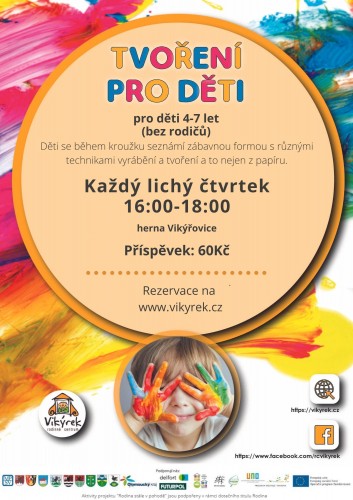  Čtvrtek - Tvoření pro děti - Vikýřovice