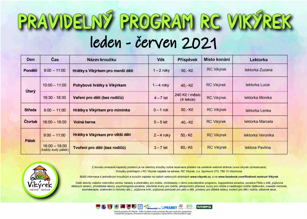 Pravidelný program 2021