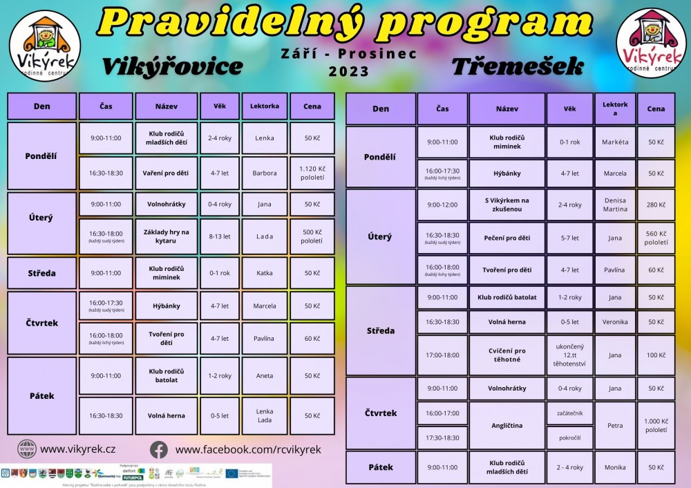 Pravidelný program Podzim 2023